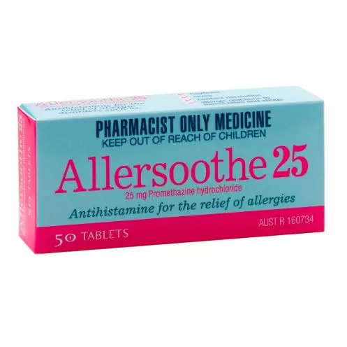 ALLERSOOTHE TABLETS 25MG 50PK